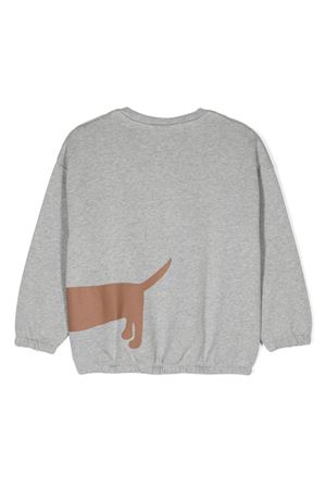 Grey organic cotton Dog sweatshirt MINI RODINI KIDS | 2472015994GREYMELANGE